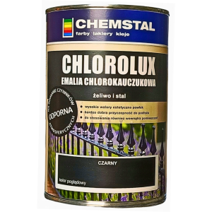Farba Chlorokauczukowa do Metalu i Betonu 1L - Czarna - Chemstal