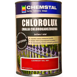 Farba Chlorokauczukowa do Metalu 1L - Czerwony RAL 3001 - Chemstal