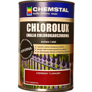 Farba Chlorokauczukowa do Metalu 1L - Czerwony Tlenkowy - Chemstal