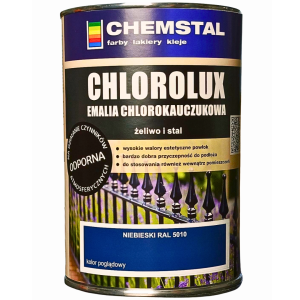 Farba Chlorokauczukowa do Metalu 1L - Niebieski RAL 5010 - Chemstal